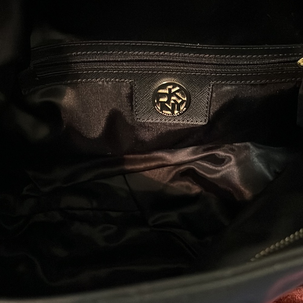 DKNY Black Leather Shoulder Bag - Picture 7 of 10